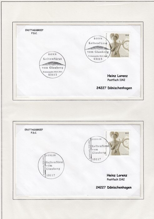 GDR 2005/2007 - DDR Tyskland 2005-2007 Bonn-Berlin. 325 FDC komplet i plastikbetræk.