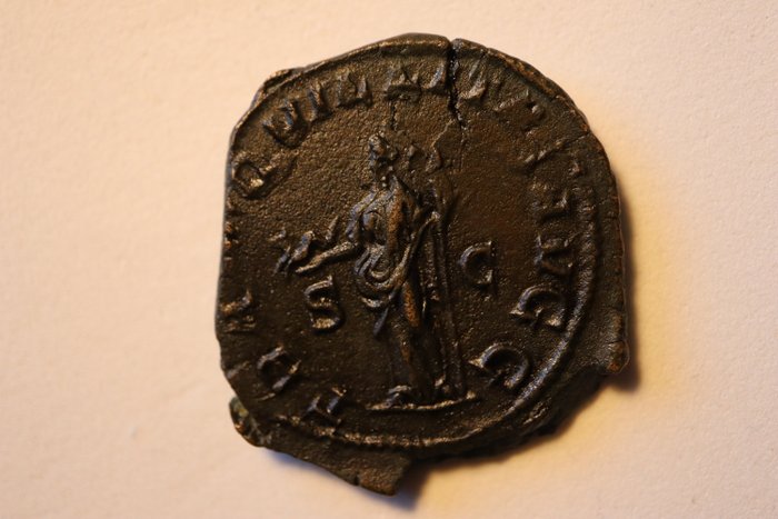 Romarriket. Philip I (AD 244-249). Sestertius Rome- r/ Tranquillitas