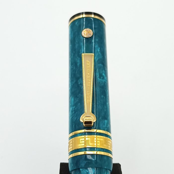 Wahl Eversharp Pen - Decoband - Green Jade - Gold Trim - Fyldepen