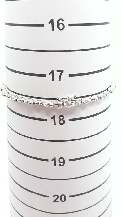 Ingen mindstepris - Armbånd - 18 kraat Hvidguld -  1.00ct. tw. Diamant (Natur)