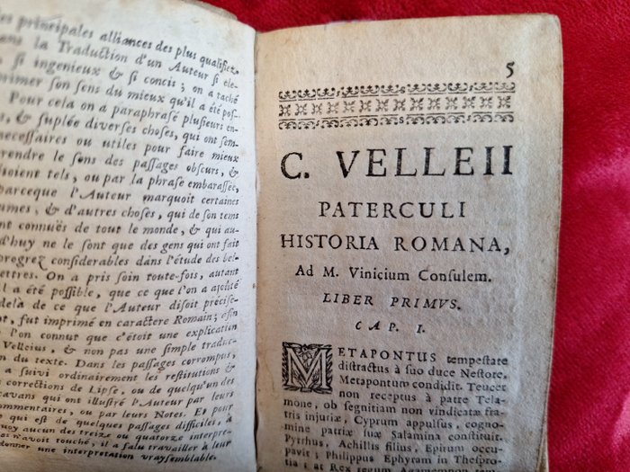 Velleio - Caius Velleius Paterculus ex emendatione  recensione Justi Lipsii - 1690