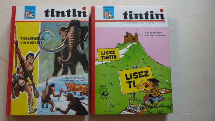 Tintin (magazine) Recueils N°79 + n°80 - 2 Albums - Første udgave - 1966