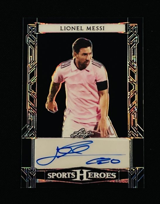 2022 - Leaf - Sports Heroes - Lionel Messi - Autograph - Black Series - Limited Edition 1/4 - 1 Card