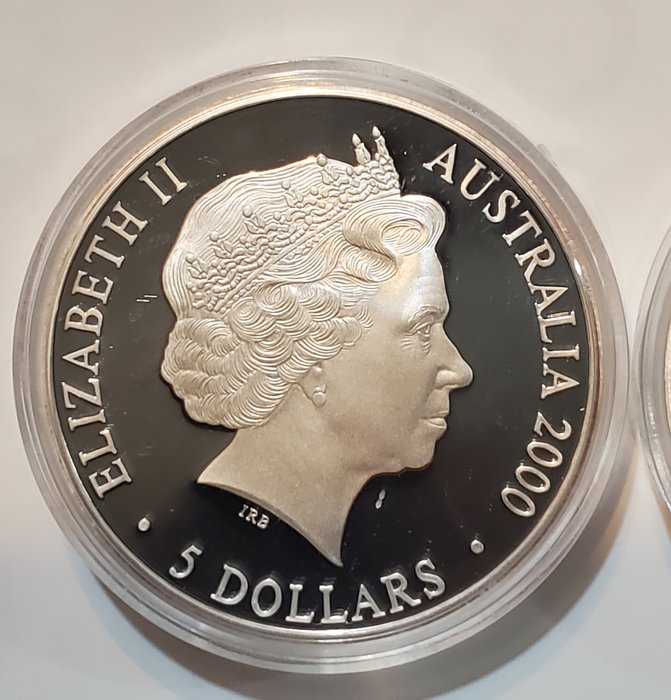 Australien. 5 Dollars 2000 Sydney Olympic Games, 2x1 Oz (.999)  (Ingen mindstepris)