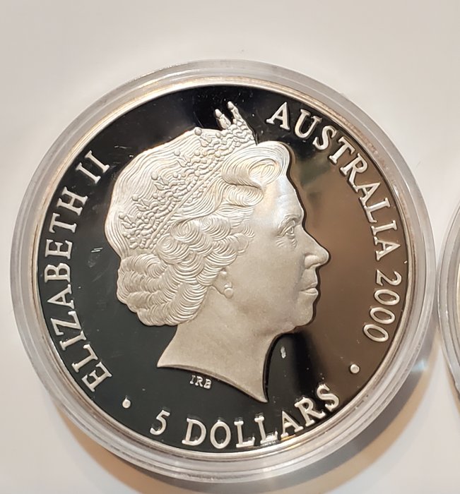 Australien. 5 Dollars 2000 Sydney Olympic Games, 2x1 Oz (.999)  (Ingen mindstepris)