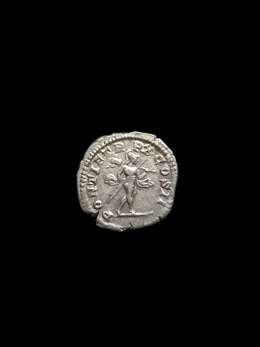 Romarriket Caracalla (AD 198-217) Denarius Roma - PONTIF TR P X COS II Mars  (Ingen mindstepris)