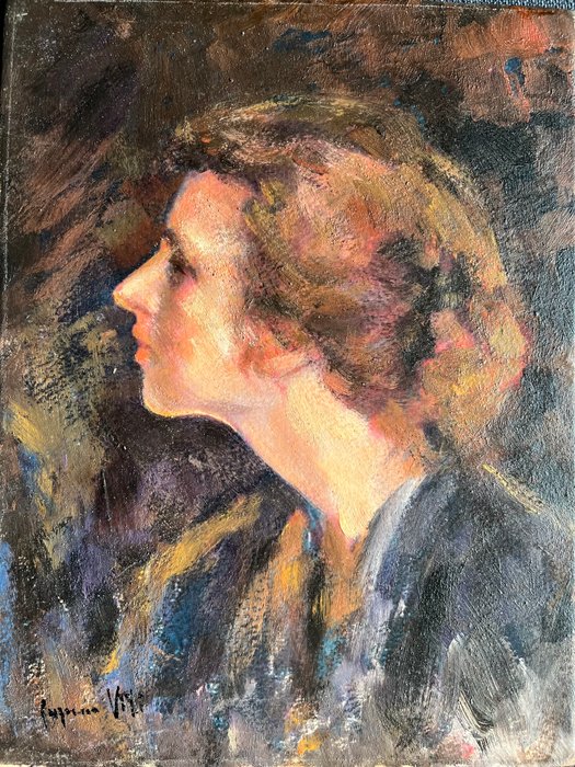 Eugenio Viti (1881-1952) - Ritratto femminile