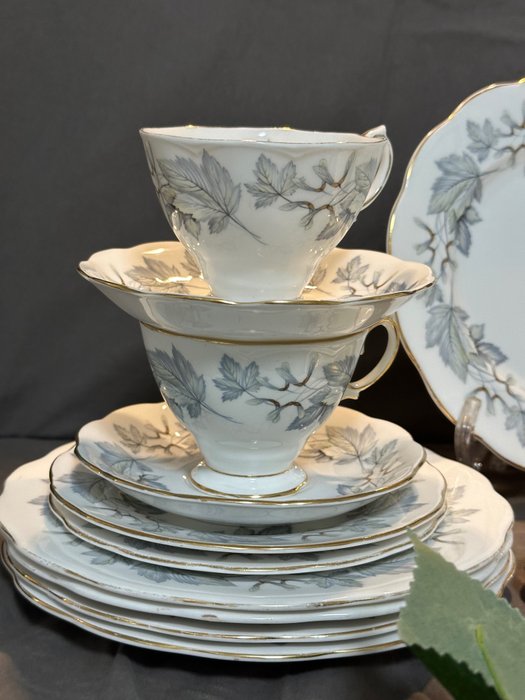 Royal Albert - Kaffesæt (24) - Knogleporcelæn - Sølv ahorn