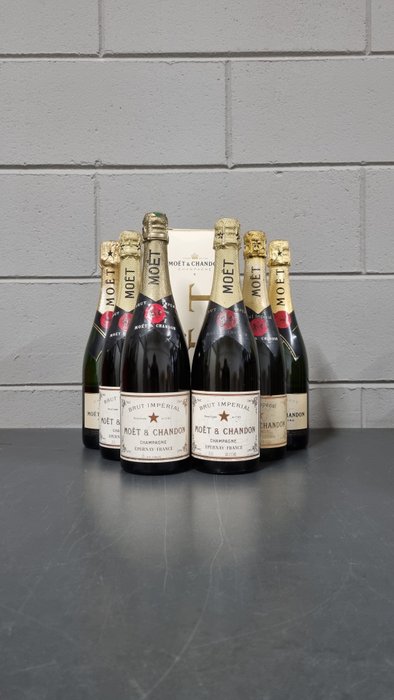 Moët  Chandon, Brut Impérial ('60s to '10s) - Champagne - 6 Flasker (0,75 L)