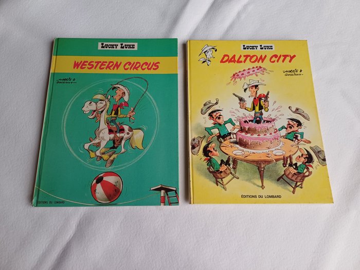 Lucky Luke T34 + T36 - 2x C - 2 Albums - Første udgave - 1969/1970