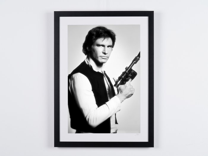 Star Wars, Harrison Ford as "Han Solo" - Art Photography - Luxury Wooden Framed 70X50 cm - Limited Edition Nr 03 of 20 - Serial ID 15726 - Original Certificate (COA), Hologram Logo Editor and QR Code - 100% New items.