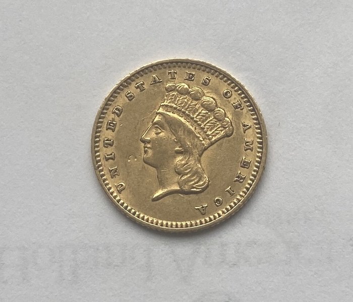 Förenta staterna. Indian Head Gold $1 - Type 3 1874