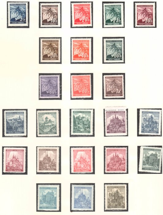 Bøhmen og Mähren 1939/1945 - komplet samling - Michel 1 - P 15