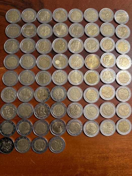 Europa. 2 Euro Lot von 68 münzen  (Ingen mindstepris)