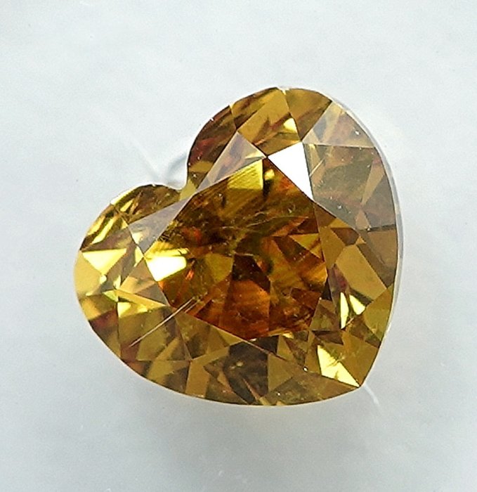 1 pcs Diamant  (Naturfarvet)  - 0.54 ct - Fancy intense Gul - SI2 - International Gemological Institute (IGI)