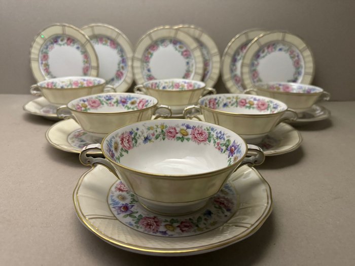 Bernardaud Limoges - Bordservice (12) - Bouillon service - Porcelæn