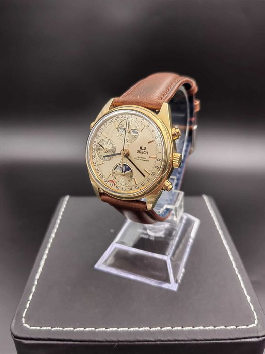 URECH - Triple Date Moonphase Chronograph - LO 705 - Ingen mindstepris - Mænd - 1980-1989