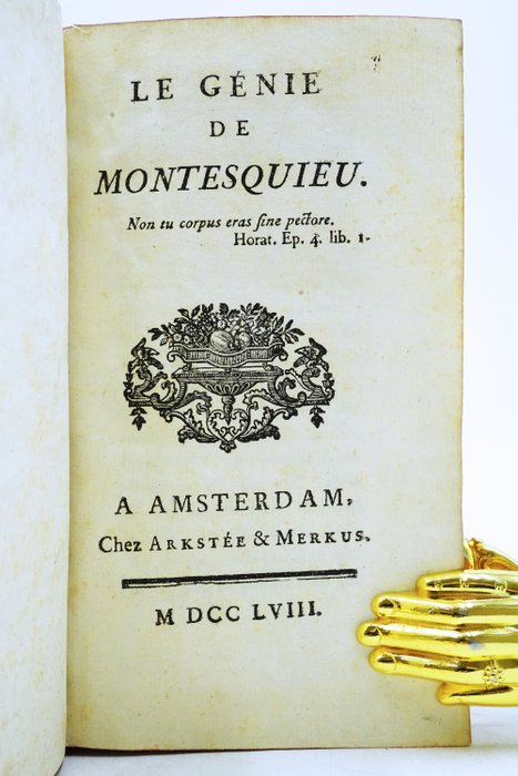 Montesquieu / Alexandre Deleyre - Le génie de Montesquieu - 1758