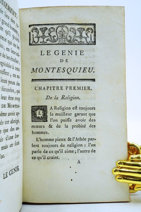 Montesquieu / Alexandre Deleyre - Le génie de Montesquieu - 1758