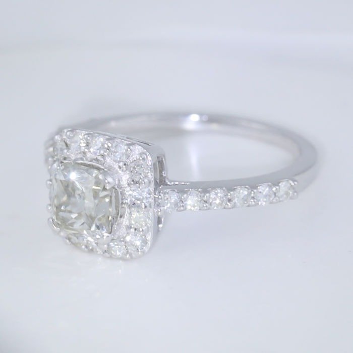 Forlovelsesring - 14 karat Hvidguld -  1.66ct. tw. Diamant (Natur) - Diamant - Solitaire diamantring