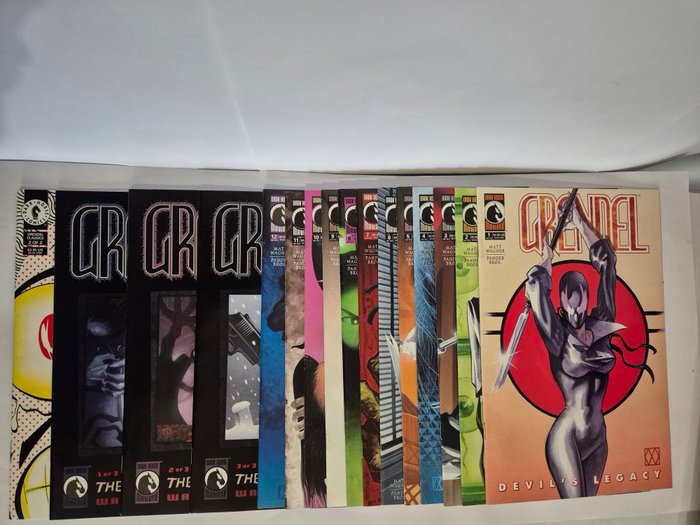 Grendel 1 - 15, 18, 19 - Devil's Legacy, The Devil Inside, Devil Eyes - 16 Comic - Første udgave/genoptryk - 1995/2001