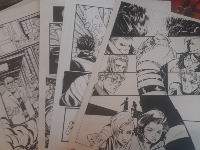 Itri Marco - 5 Original page - Punisher  Power Rangers Avengers  Frozen - test page - 2019