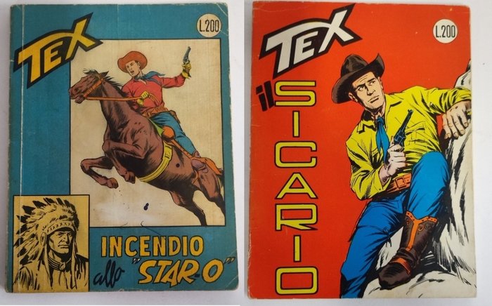 Tex 42 e 46 - Incendio allo "Star O" e  Il Sicario - 2 Comic - 1964