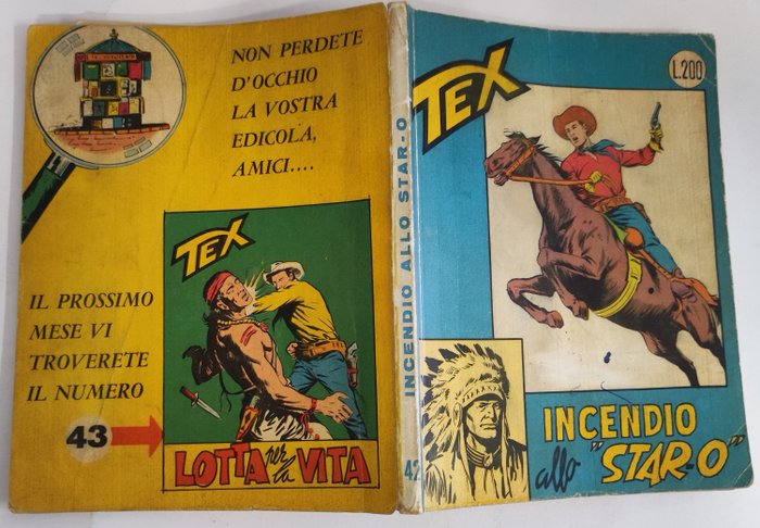 Tex 42 e 46 - Incendio allo "Star O" e  Il Sicario - 2 Comic - 1964