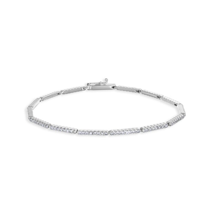 Armbånd - 18 kraat Hvidguld -  1.12ct. tw. Diamant (Natur)