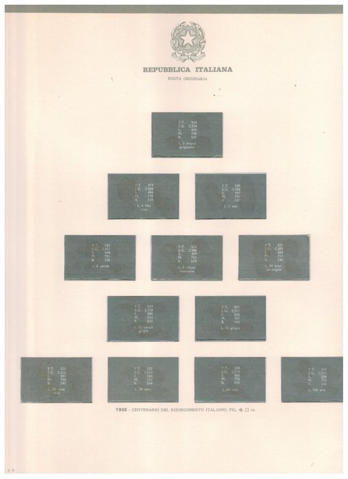 Italien 1945/1980 - Samling af perioden i to GBE-albums uden sag, Gronchi og Cavallino mangler. - Sassone 2024