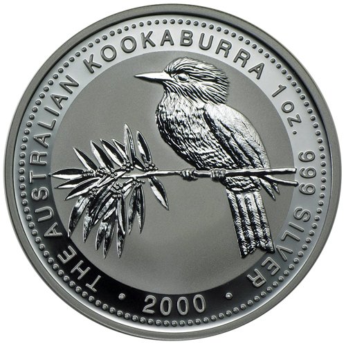 Australien. 1 Dollar 2000 Kookaburra, 1 Oz (.999)  (Ingen mindstepris)