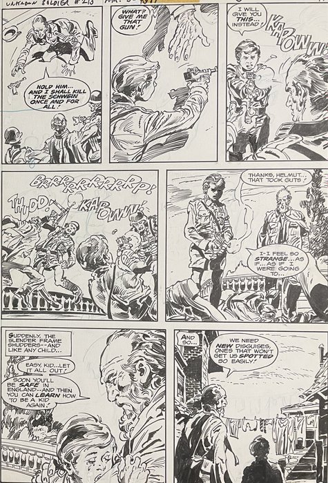 Dick Ayers - 1 Original page - Unknown Soldier - 'Unknown Soldier' - 1978