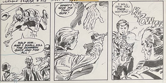 Dick Ayers - 1 Original page - Unknown Soldier - 'Unknown Soldier' - 1978