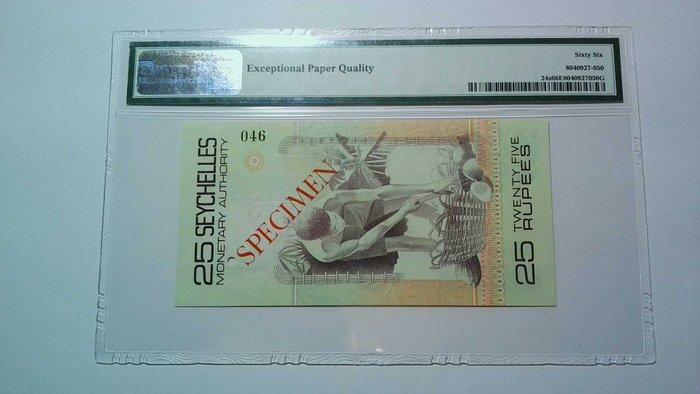 Seychellerne. - 25 Rupees ND (1979) - SPECIMEN - Pick 24s  (Ingen mindstepris)