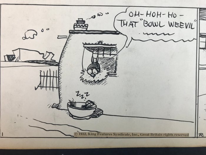 Herriman, George - 1 Original strimmel - Krazy Kat - 1932