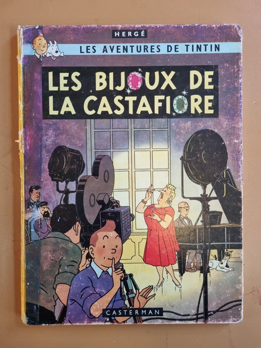 Tintin T21 - Les bijoux de la Castafiore (B34) + dédicace manuscrite - C - 1 Album - Første udgave - 1963