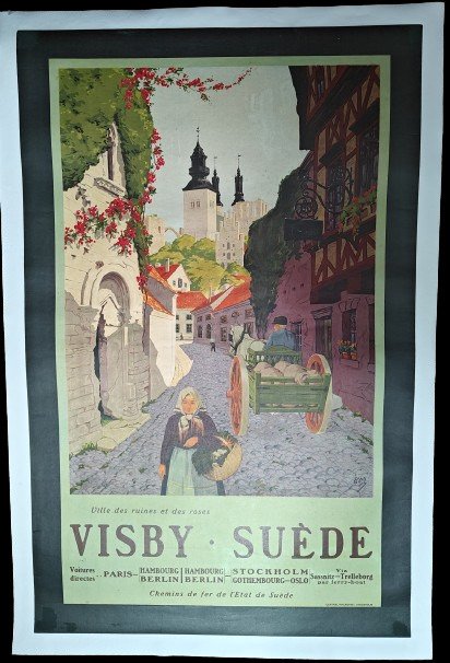 Ivar Gull - Centraltryckeriet Stockholm - Visby - Ciudad de ruinas y de rosas - 1930‹erne