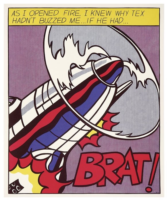 Roy Lichtenstein - AS I OPENED FIRE (Triptich) #1, #2 and #3 - 1980‹erne