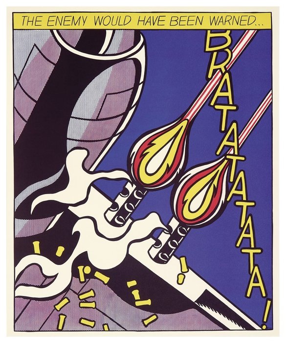 Roy Lichtenstein - AS I OPENED FIRE (Triptich) #1, #2 and #3 - 1980‹erne