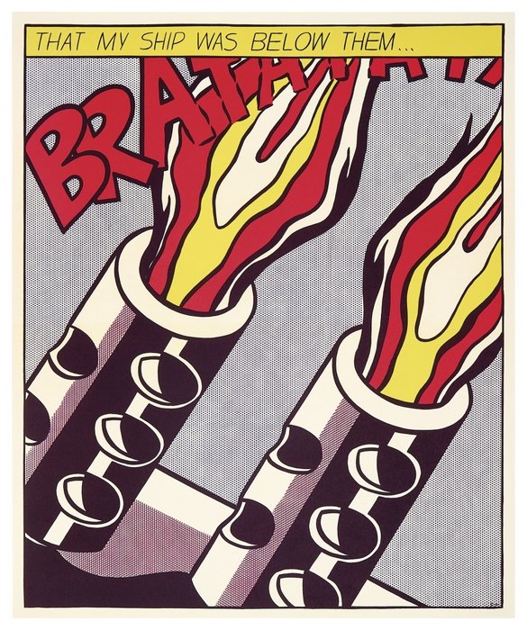 Roy Lichtenstein - AS I OPENED FIRE (Triptich) #1, #2 and #3 - 1980‹erne