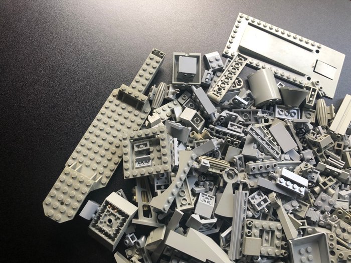 Lego - Geen serie - LEGO Partij van 1000 gram diverse lichtgrijze bouwstenen en onderdelen