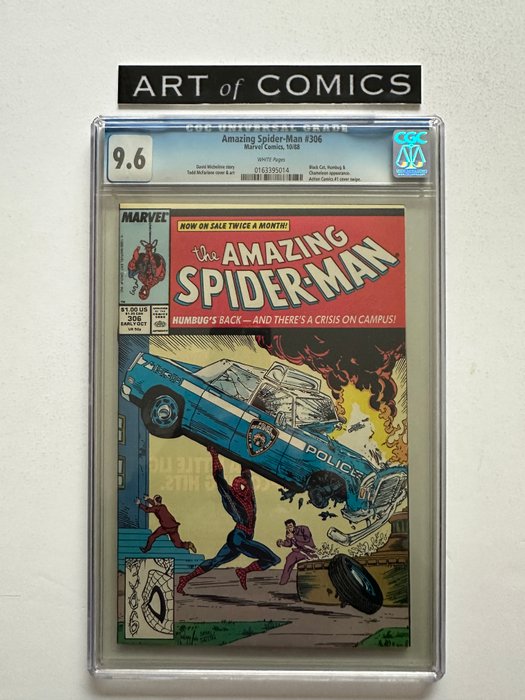 Amazing Spider-Man #306 - Black Cat, Humbug, Chameleon appearance - CGC Graded 9.6 - 1 Graded comic - Første udgave - 1988