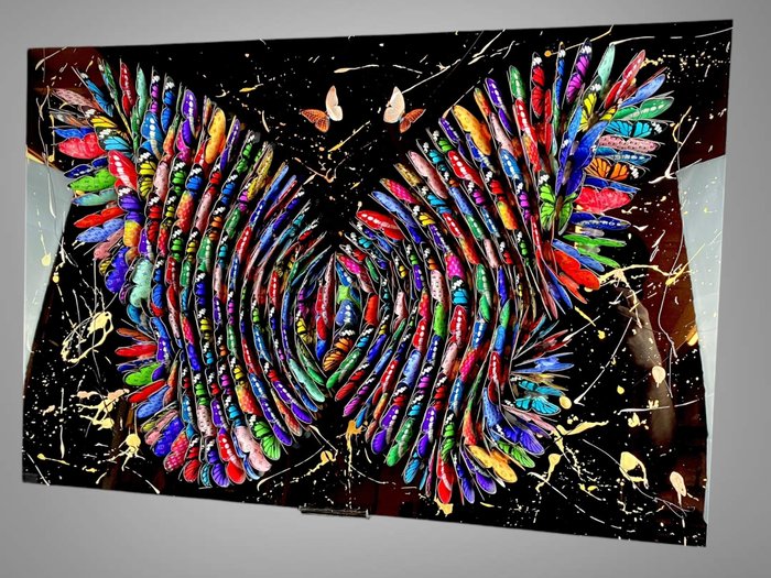 Blackarts - Louis vuitton 3D gold butterfly mix wall art