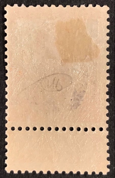 Belgien 1915 - 'Winged Wheel': 1F Orange - signeret og godt centreret - OBP/COB TR55