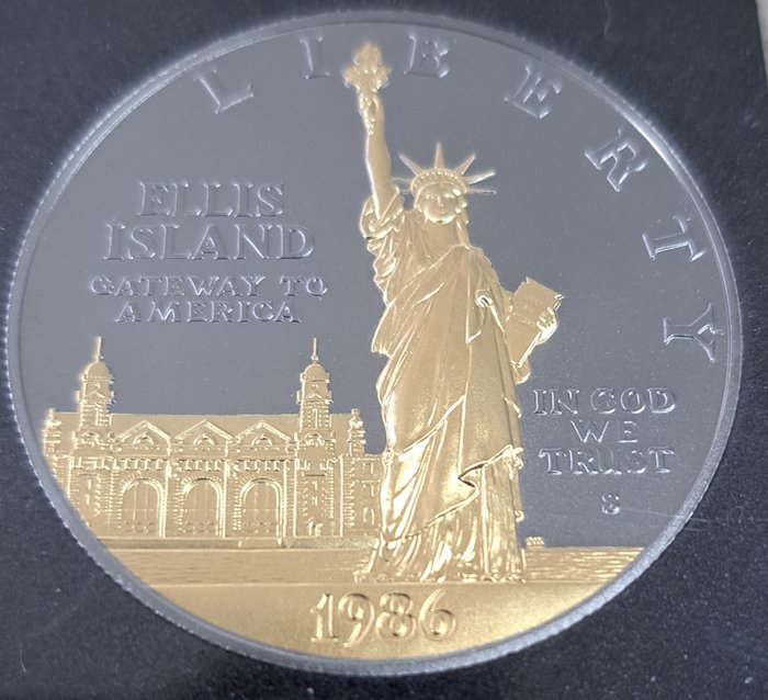 Förenta staterna. 1 Dollar 1986 (2016) 30th Anniversary statue of liberty - Silver Black Rhodium Edition, Proof  (Ingen mindstepris)