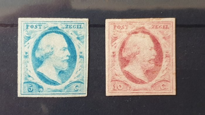 Holland 1852 - Kong Vilhelm III - NVPH 1/2