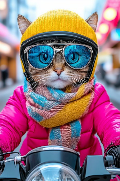 Lea Ottavi - Hipster Cat Rider XXL