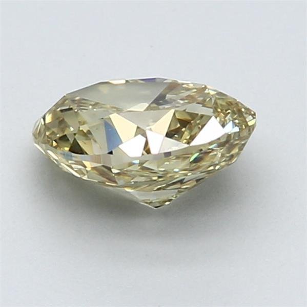 1 pcs Diamant  (Naturfarvet)  - 1.52 ct - Oval - Fancy Brunlig, Grønlig Gul - SI1 - Gemological Institute of America (GIA)