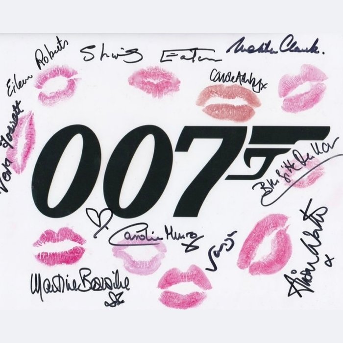 James Bond - Signed and Kissed by 10 Bond Girls!