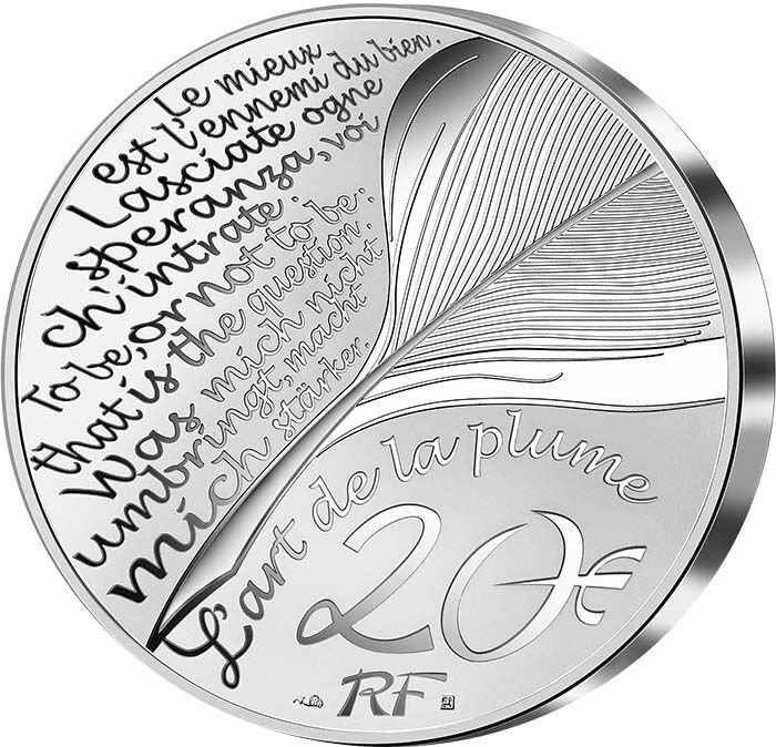 Frankrig. 20 Euro 2022 "400 ans de Molière" Proof